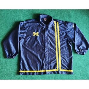 Vintage Nike University of Michigan Basketball Shooting Jersey Shirt Jacket 2XL